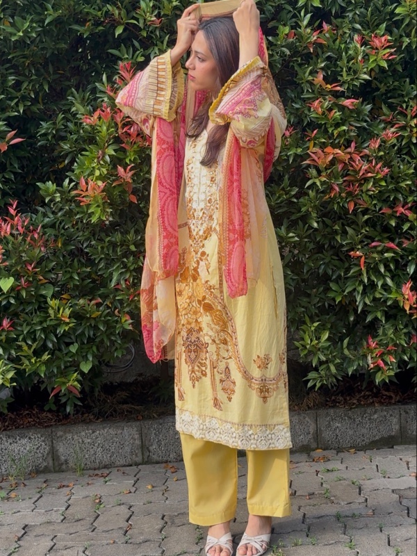 Pastel Yellow Pakistani Suit [PC043]