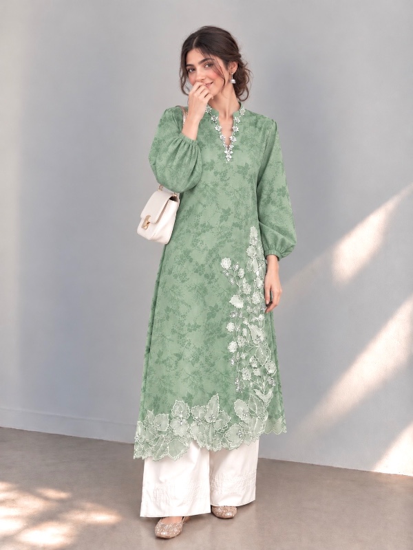 Mahira Organza Set Sage Green [PC066]